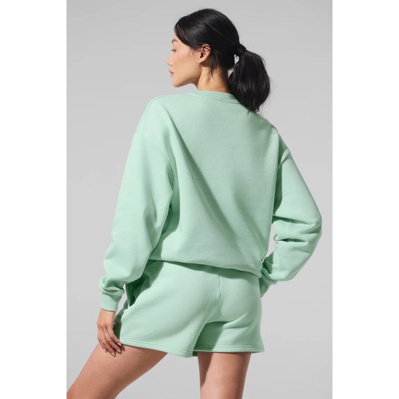 Alo Yoga Accolade Crew Neck Pullover Spearmint S - Picture 3 of 10